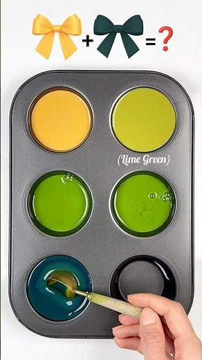 “3 Stunning Green Shades: Lime, Emerald & Pastel Mix 🌿” #colorpalette #artshorts #art #colormixing