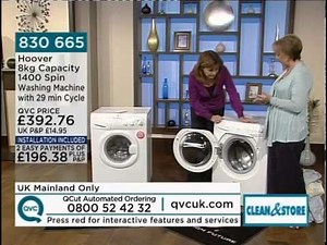 Hoover Optima 1400 Spin Washing Machine Demonstrated on QVC UK