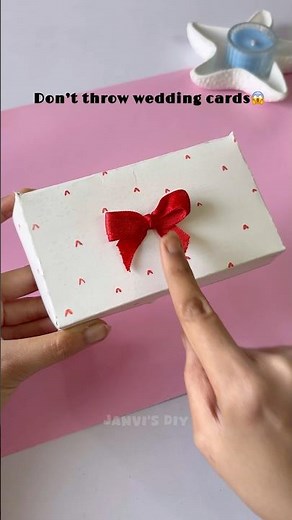 DIY cute Gift box using wedding card sheets