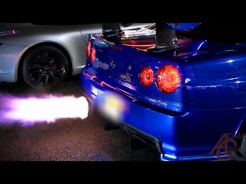 Nissan Skyline GTR R34 - Anti-Lag, LAUNCHES!