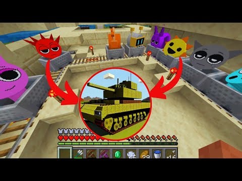 Incredibox Sprunki On M1A2 Abrams Tank In Minecraft PE