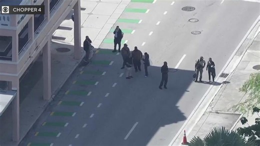 Police investigation takes place near Miami courthouse