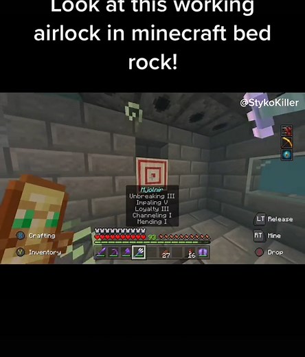 Check Out This Cool Minecraft Bedrock Working Airlock!