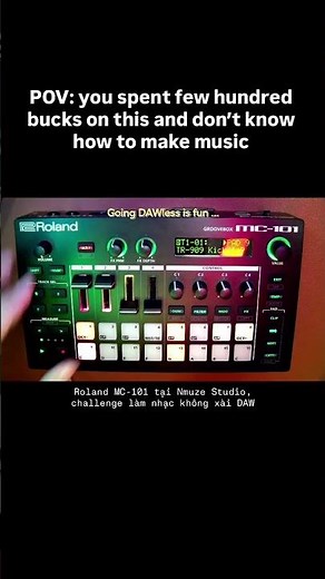 Roland MC-101 can be a beast in the right hands. #roland #dawless #groovebox