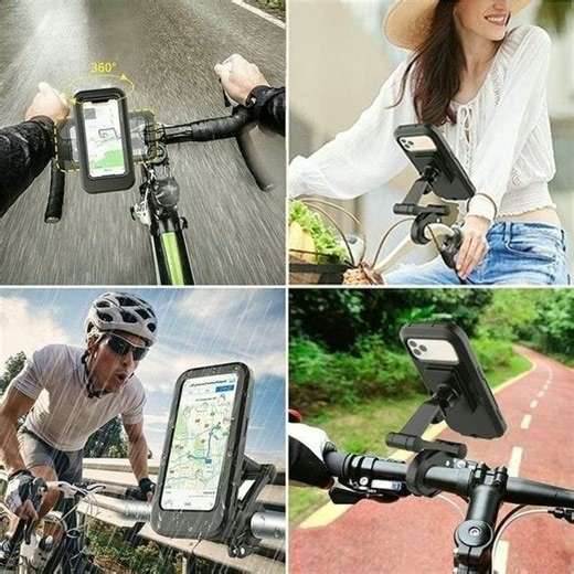BICYCLE & MOTORCYCLE PHONE HOLDER ✅Sensitive touch screen ✅Magnetic fixation ✅Waterproof & Shockproof ✅Retractable | Synthesisn a1