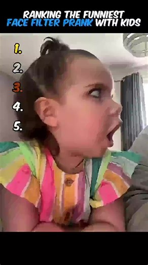 Ranking the Funniest Face Filter Pranks with Kids 😂 #funnykids #funnyfilter #funnyvideos #ranking