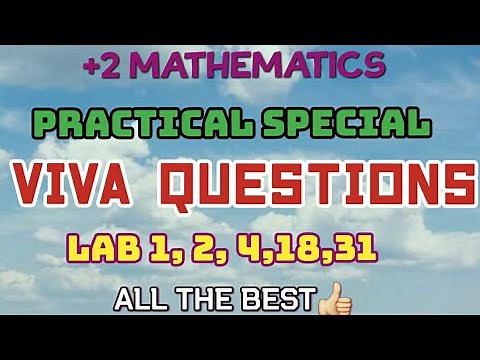 PLUS TWO MATHEMATICS// PRACTICAL EXAM SPECIAL // VIVA QUESTIONS // ALL THE BEST