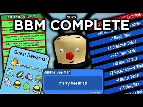Completing The BBM Quest - Bee Swarm Simulator