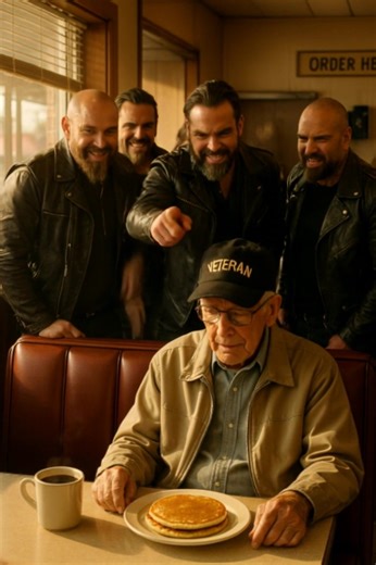 Viis mootorratturit hakkasid üheksakümneaastast veteranit pilkama — ja sekundi pärast värises põrand nende mootorrataste möirgamisest Walter Davis oli käinud Maggie kohvikus igal hommikul juba kakskümmend aastat. Kaheksakümmend üheksa-aastasena liikus ta aeglaselt, rääkis vaikselt ja tellis alati sama: must kohv, kaks pannkooki ja iste akna kõrval. Kõik külas tundsid Walterit. Ta oli osa kohast: rahulik ja muutumatu osa hommikust rutiinist. Kuid sel pühapäeva hommikul oli kõik teisiti. Viis moot