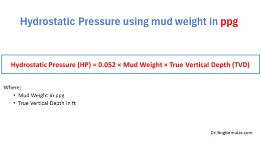 Hydrostatic Pressure... - Drillingformulas.Com Fan Page