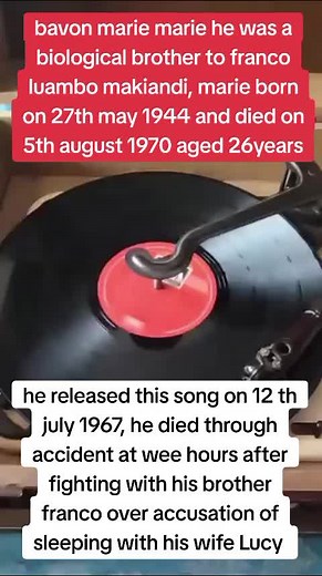 Biography of Bavon Marie Marie, the Brother of Franco Luambo Makiadi