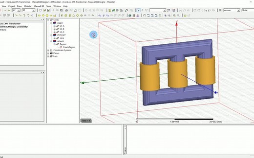 Ansys Maxwell _ Core loss 3 phase Transformer