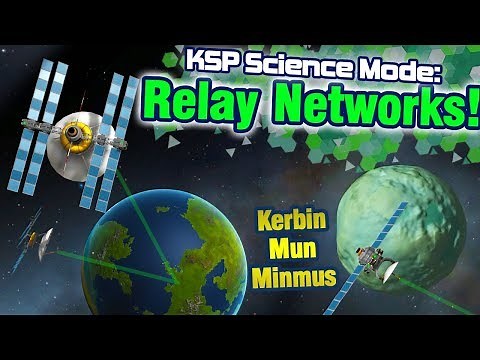 KSP: Establishing Geostationary Kerbin Relays AND Mun + Minmus relays in 1 launch!
