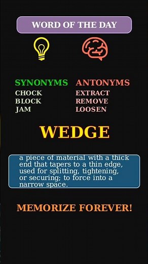 Wedge: The Shape & The Action 🧀 A Versatile Noun & Verb