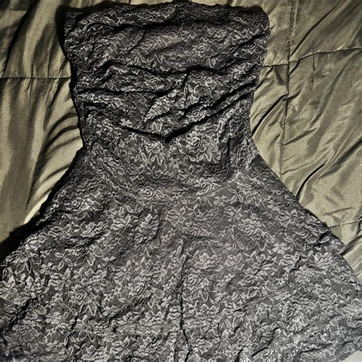 Black mini lace dress front hot topic #gothic #lace... | Depop