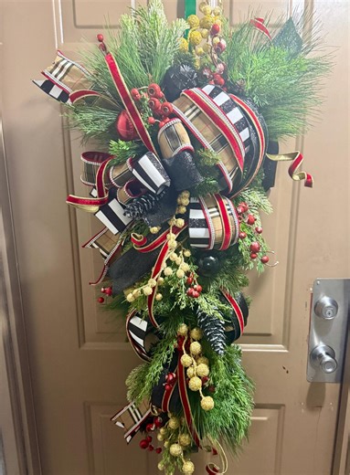 Designer Holiday Wreath for Front Door, Christmas Home Decor - Etsy