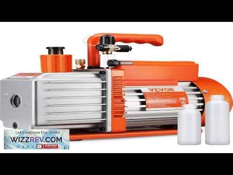 VEVOR 1 2 HP 2 Stage Rotary Vane Vacuum Pump 5 CFM 115V