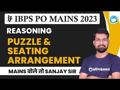 IBPS PO Mains 2023 | Reasoning | Puzzle And Seating Arrangement For IBPS PO Mains 2023 | Sanjay Sir