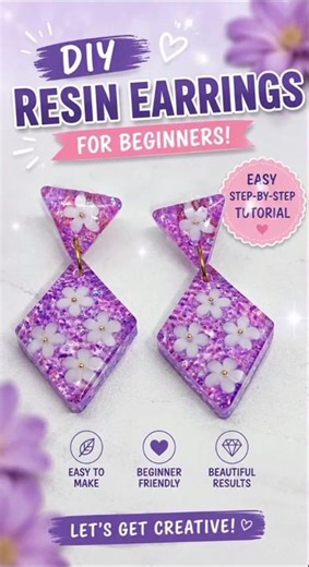 Beginner Friendly Tutorial #resinart #rongreza #resinart #handmade #resinearrings #creativeart