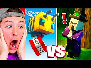 Reacting to the MOST INTENSE Minecraft Battle! (Bees Fight)
