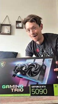 Unboxing the MSI GeForce RTX 5090 GAMING TRIO OC Graphics Card… | It Barely Fits in My PC 😅📦