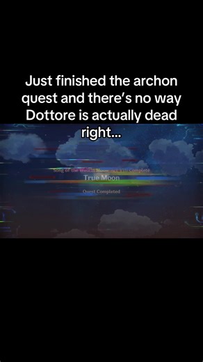 Also fixated on this song || Rant incoming TW: OPINION!! THE QUEST WAS SO GOOD BRO BUT THE ENDING FELT SO… ANTI CLIMATIC. And when I saw the ship scene it felt so out of place especially when we saw at the beginning of the game where the traveler were shooting stars and had wings and stuff. And the devs did admit that this was rushed and unplanned ig but still… overall though I REALLY LIKED THE QUEST OTHER THAN THE ENDING. Idk if I just overestimated the fatui all this time cuz Dottore “dying” f