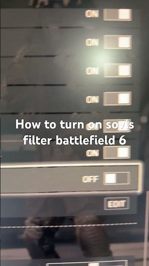 How to turn on sovis filter battlefield 6