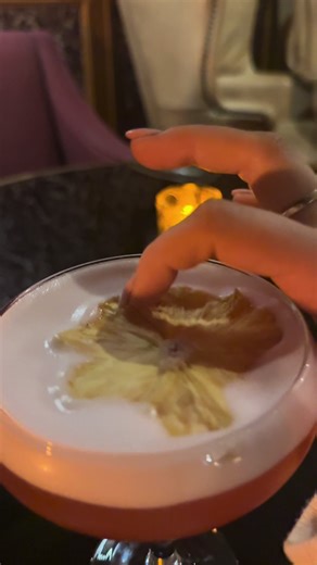 ASMR tapping on dried pineapple in my martini cocktail #asmr #lofiasmr