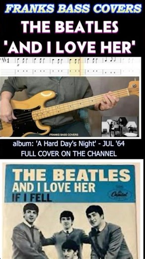 AND I LOVE HER - THE BEATLES | FRANKS BASS COVERS #shorts2026