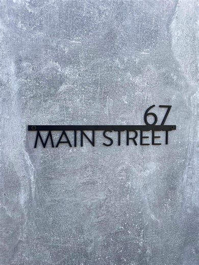 Metal House Number Sign, Outdoor Address Number Sign, House Name Plaque,personalized Metal Art, Villa Sign, House Sign Outdoor,new Home Gift - Etsy