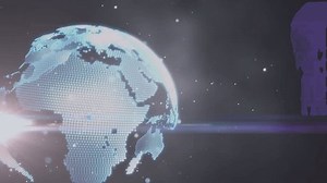 「接続と地球のネットワーク上のデータ処理のアニメーション。グローバルネットワーク、コンピューティング、データ処理の概念は、デジタル生成されたビデオ。」の動画素材（ロイヤリティフリー）1102336031 | Shutterstock