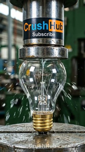 Watch Light Bulb Get Crushed 💡 Extremely Satisfying Press