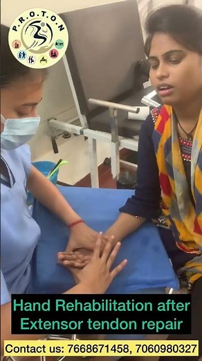 Hand Rehabilitation ‪@protonrehab‬ after extensor tendon repair surgery ‪@CosmoExpertClinics‬ #viral