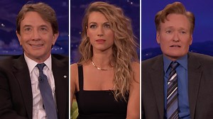 105K views · 512 reactions | Former soap star Natalie Zea teaches Conan and Martin Short how to do a "flashback face." #CONAN | Team Coco | Facebook