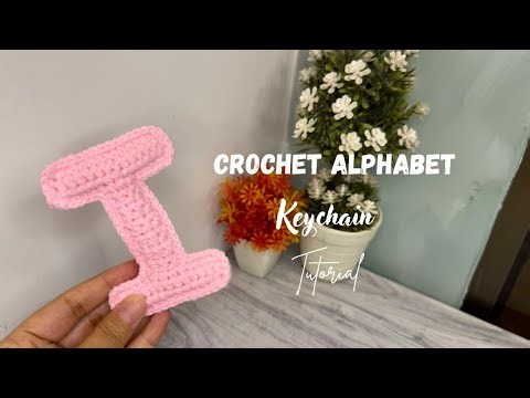 How to crochet alphabet (I) keychain tutorial | perfect for beginners ✨🌸