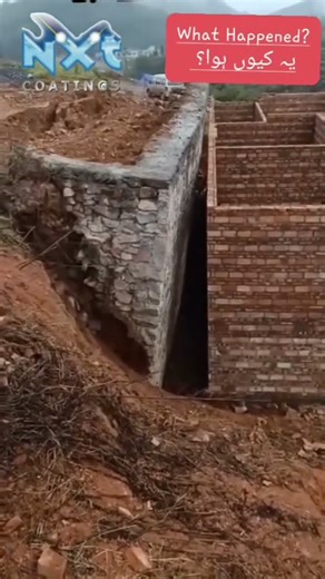Wall Collapse During Construction #civilengineering #nxtcoatings #siteinsights #shortvideo #ytshorts