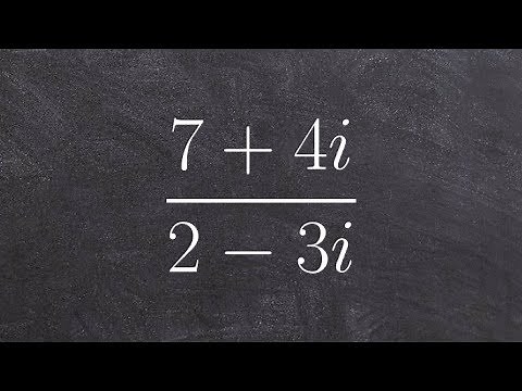 Tutorial - Dividing complex numbers ex 20, (7 + 4i)/(2 - 3i)