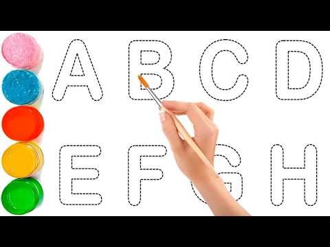 Alphabet Phonics Song // Drawing Capital Letter Alphabet A to Z for Beginners // ABC for Kids #090