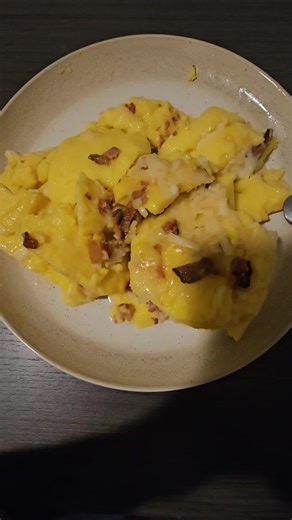 #creatorsearchinsights Cornmeal with bacon and cheese and sour cream #food #foodnerd #cooking #chef