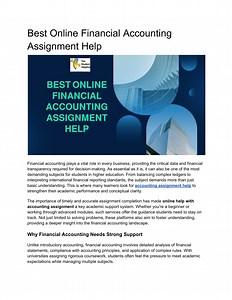 Best Online Financial Accounting Assignment Help - SlideServe
