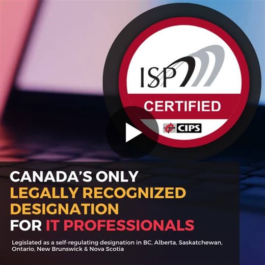 Legally recognized IT Professional designation. | Vincent Chiew
