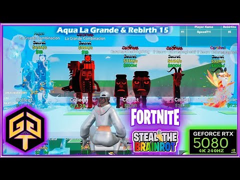Fortnite Steal the Brainrot Aqua La Grande Secret Spawn & Hidden Code Location & Get Max Rebirth 15