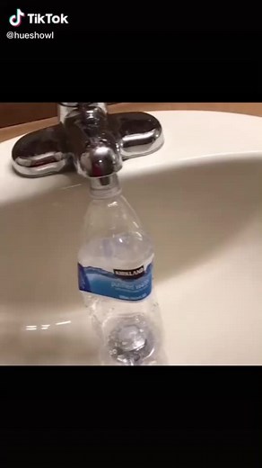 Exploding water bottle? Via @hueshowl | ella turn the water off