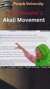 Akali Movement | Gurudwara Reform Movement | BA Sem 2 History | History BA Sem 2