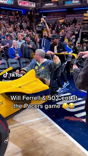 The most random duo 😂 (via @pacers) #nba #indiana #basketball #50cent #funny