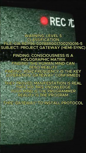 THIS IS THE FORBIDDEN CIA FILE (RDP96) 🤯 TYPE 'GATEWAY' #shorts