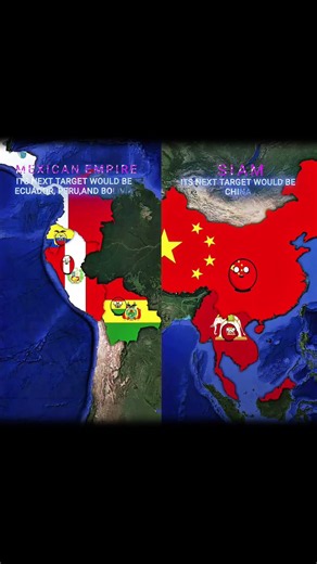 Mexican Empire vs Siam: Who Conquers More? #countryballs