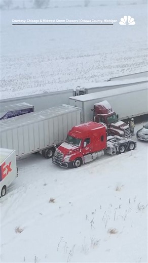 Up to 100 vehicles were involved in a massive pileup on a Michigan highway, leaving many drivers stranded in dangerous weather conditions. The crash shut down I-196 in both directions between Hudsonville and Zeeland, leaving many drivers stranded. http://4.nbcla.com/iXLEjci | NBC LA