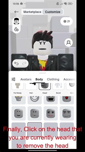 How to remove a dynamic face in your avatar (Roblox)