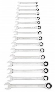 9416 16 Piece 72-Tooth 12 Point Ratcheting Combination Metric Wrench Set - Gearwrench